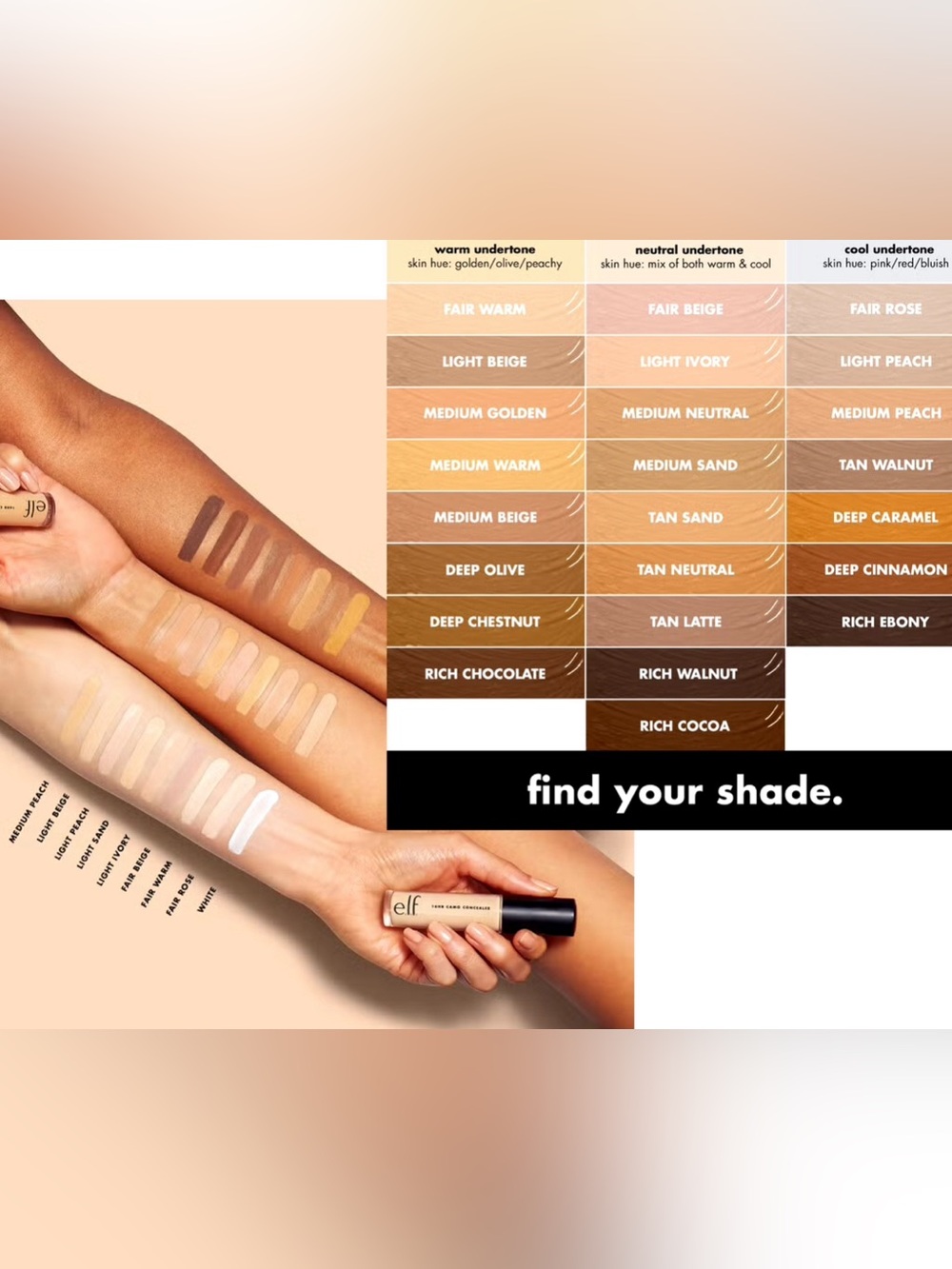 e.l.f. 16HR Camo Concealer (Tan Sand) NIB 6 ml / 0.2 fl oz - Picture 4 of 4